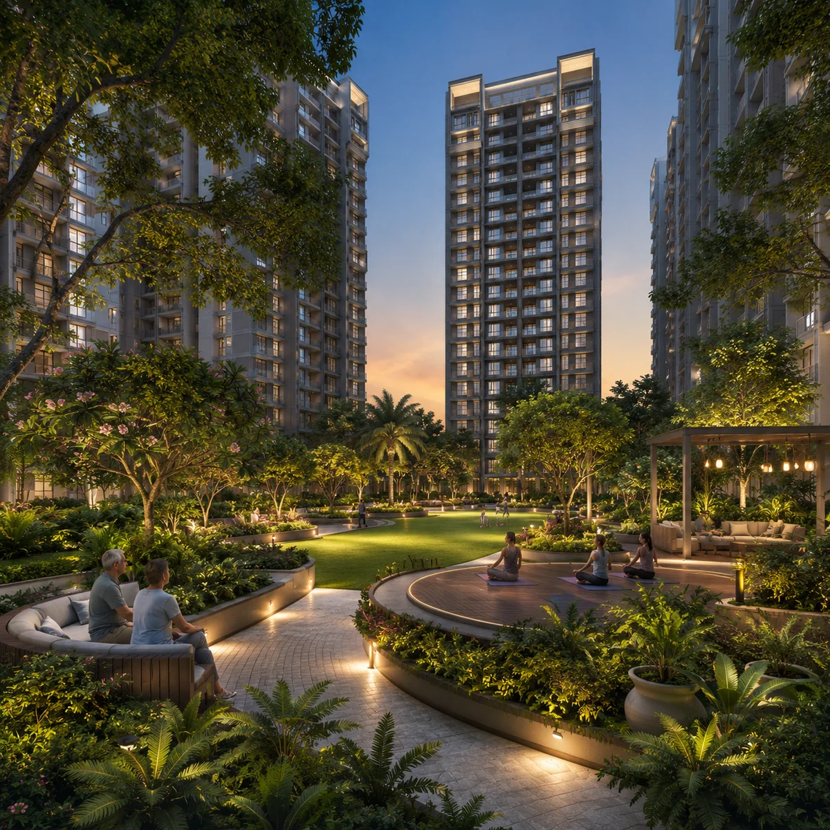 TVS Emerald RR Nagar landscaped gardens